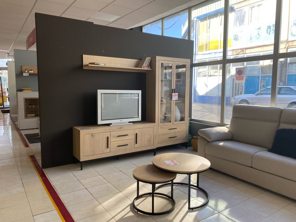 Moderno mueble de salón color roble