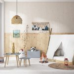 cama tipi -mesa de jugo sillas infantiles baúl almacenaje